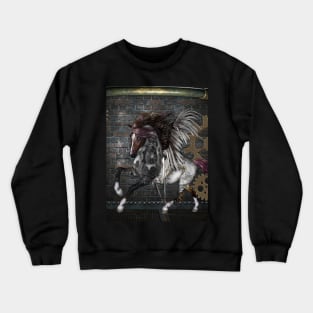 Awesome steampunk horse Crewneck Sweatshirt